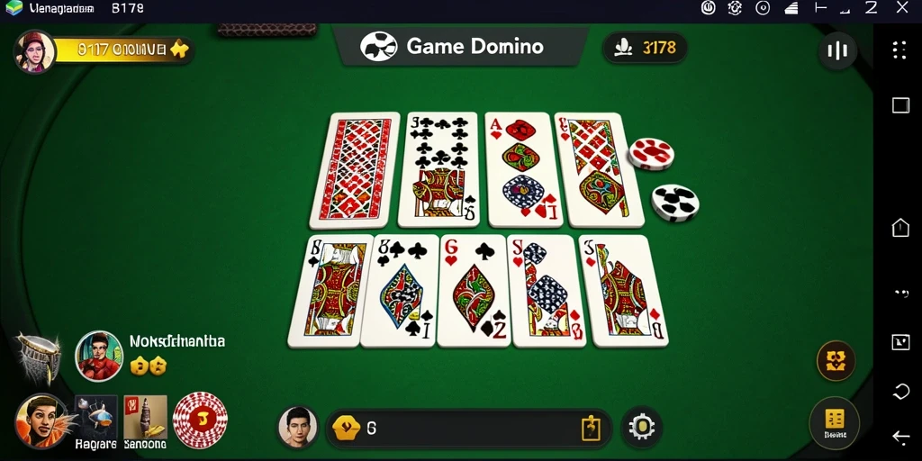 Tampilan menarik dari gameplay Domino yang seru.