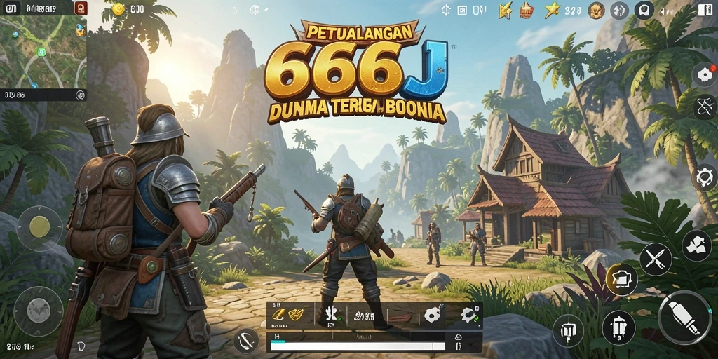Screenshot utama 666J menampilkan gameplay petualangan Open World yang epik.