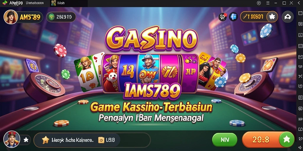 Tampilan menarik dari gameplay kasino AMS789 yang seru.