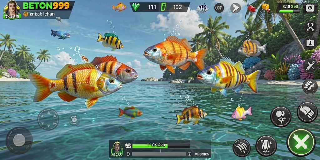 Gameplay seru di BETON999 dengan berbagai jenis ikan.