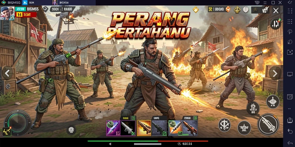 Tangkapan layar dari BIGMSG menampilkan intensitas gameplay Tower Defense yang seru.