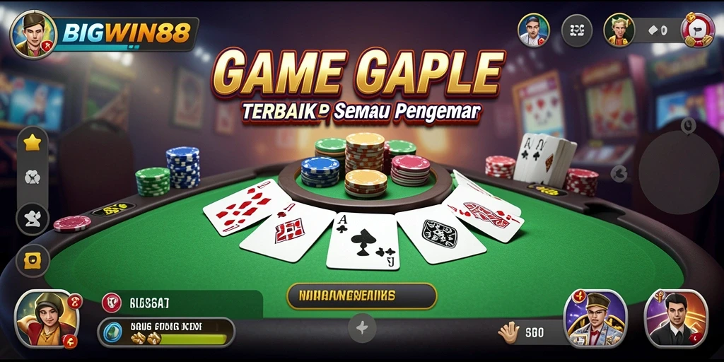 Tampilan gameplay Gaple yang menarik di BIGWIN88.