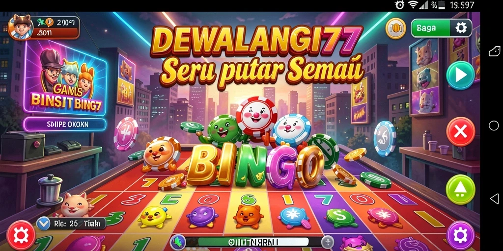 Screenshot utama DEWALANGIT77 menampilkan momen seru permainan Bingo.