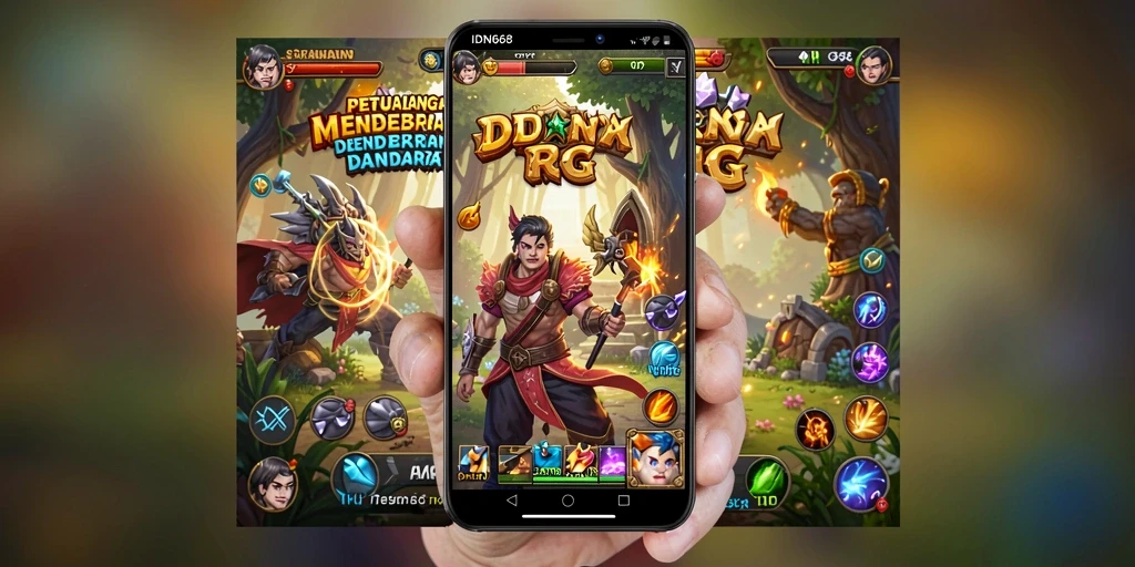 Screenshot menampilkan aksi seru dalam game RPG IDN668.