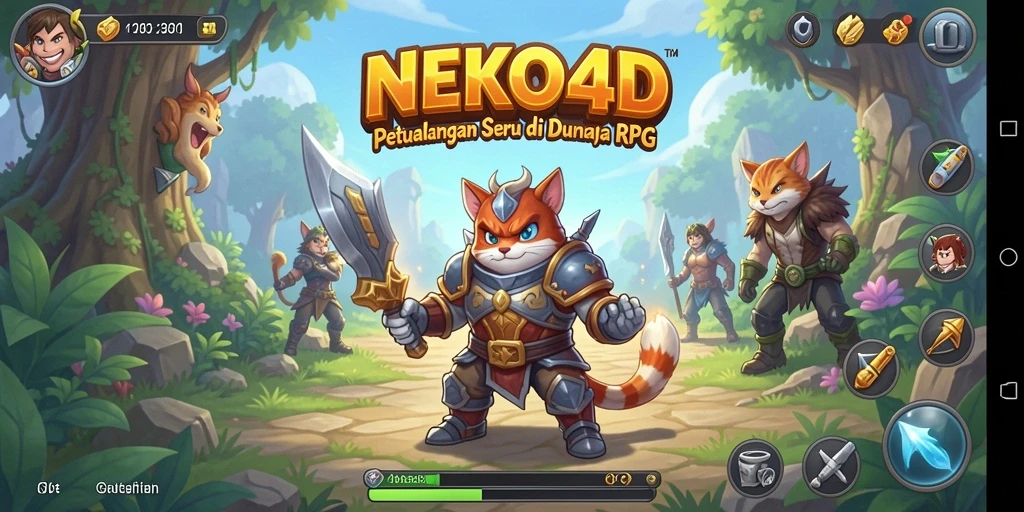 Tampilan gameplay NEKO4D yang mengasyikkan dan penuh warna.