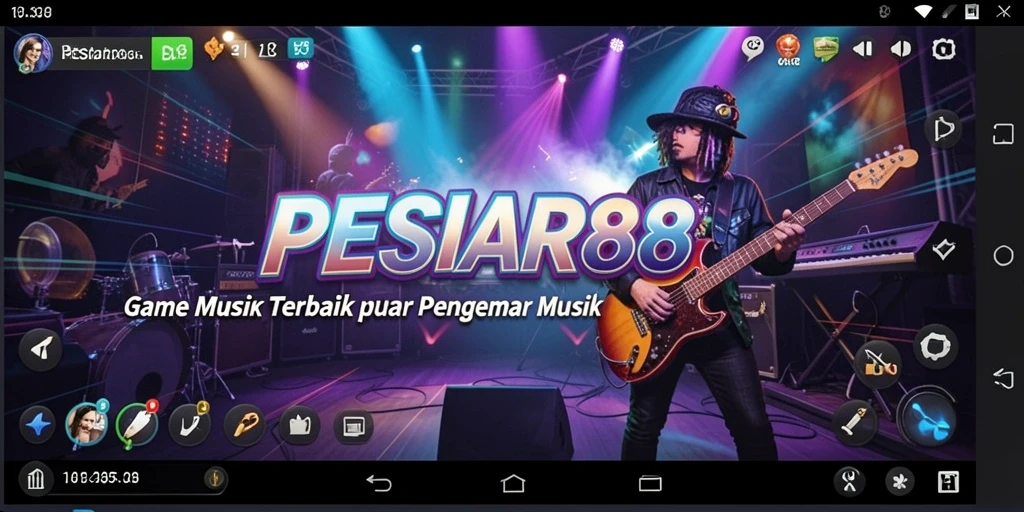 Screenshot utama PESIAR88 menampilkan tampilan antarmuka aplikasi musik