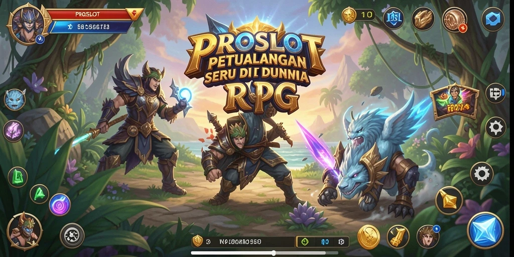 Tampilan gameplay PROSLOT yang menampilkan aksi RPG yang mendebarkan.