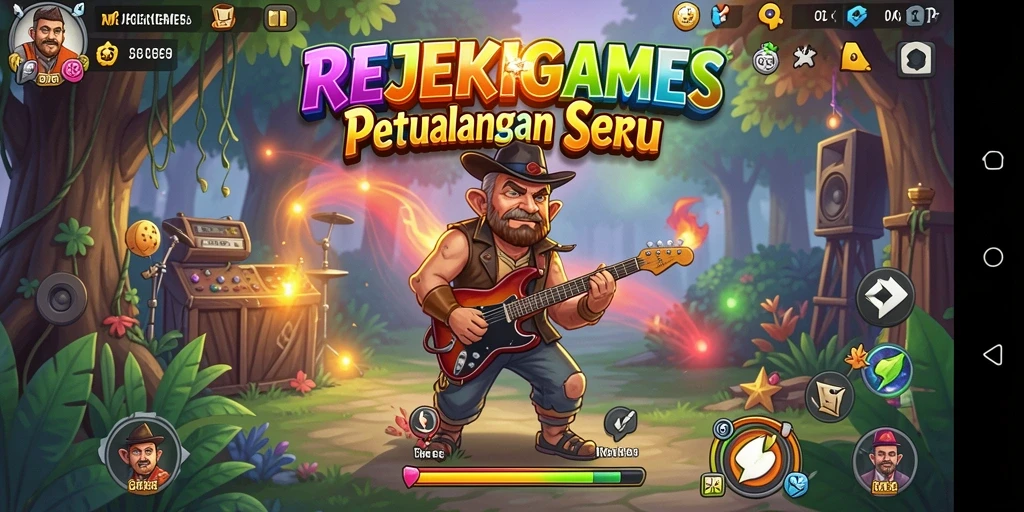 Gameplay seru dalam REJEKIGAMES yang melibatkan musik dan tantangan.
