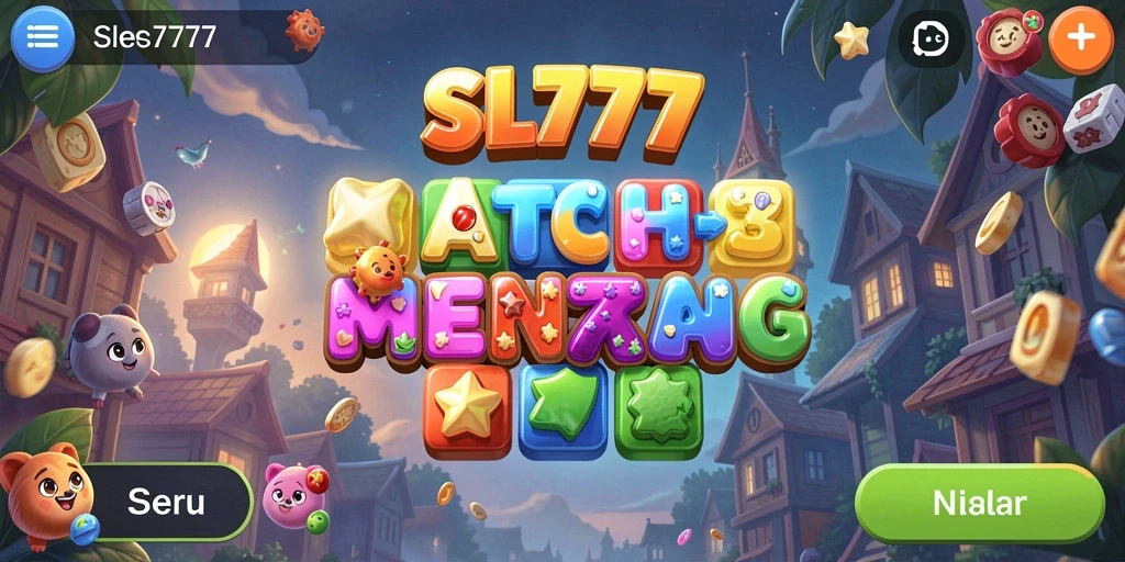 Tampilan gameplay seru dari SL777 yang penuh warna.