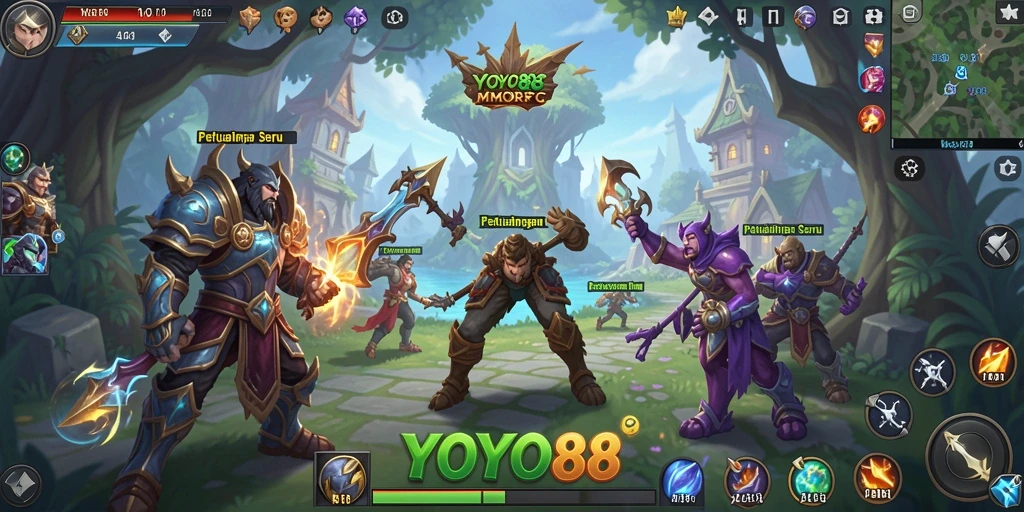 Tampilan gameplay yang dinamis dan menakjubkan dari YOYO88.