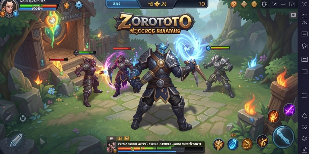 Tampilan gameplay <strong>ZOROTOTO</strong> yang seru dengan aksi bertempur.